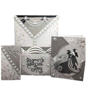 Bridal WeddingGift Set (3pc) - Silver Loaded Envelope Gift Card Gift Card Holder